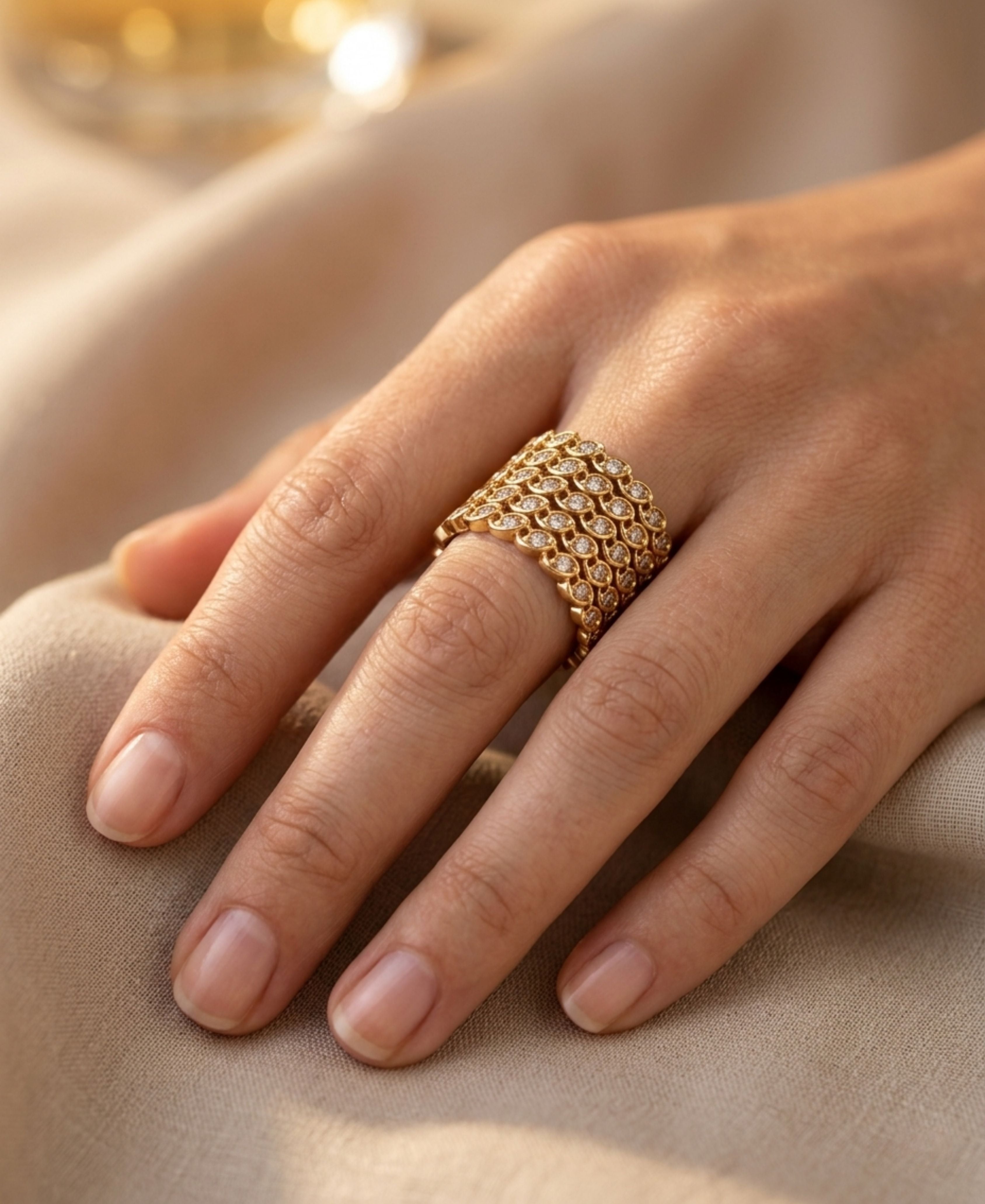 Golden Cuff Ring