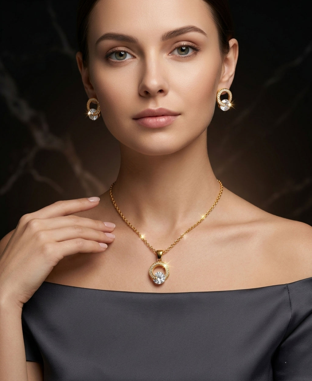 SS ARABIC GOLD NECKLACE SET