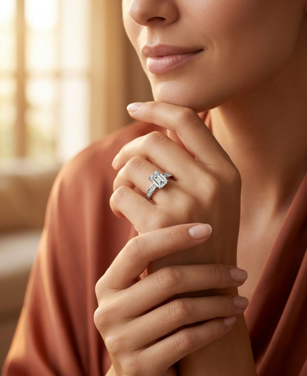 SS Silver Diamond Ring