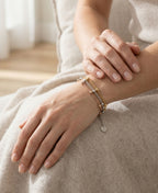 SS TRIPPLE LAYER BALL BRACELET