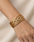 SS Chain Diamond Cuff