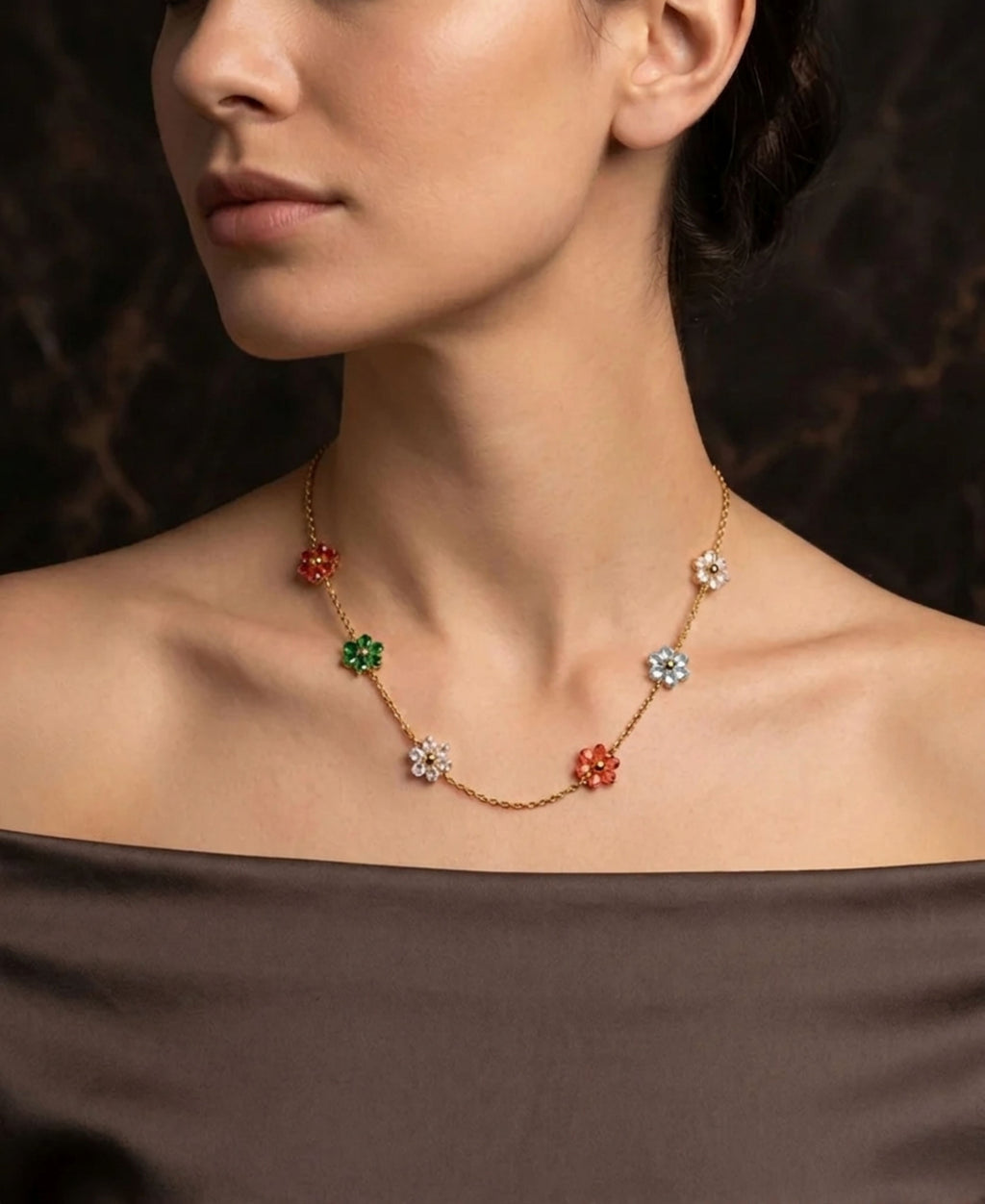 SS FLOWER NECKLACE
