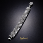 SS SILVER MAT STONE BRACELET