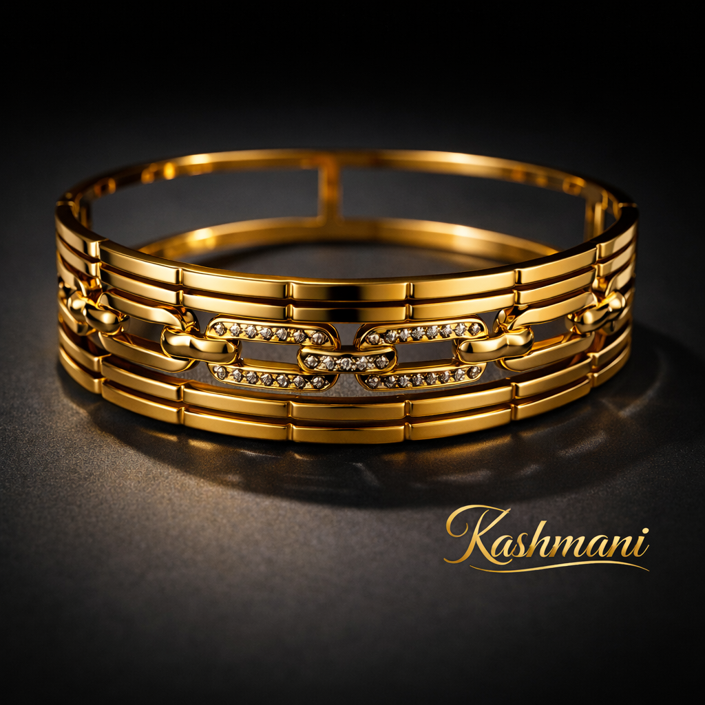 SS Chain Diamond Cuff