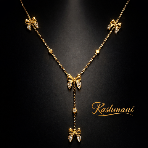 SS BUTTERFLY DROP NECKLACE