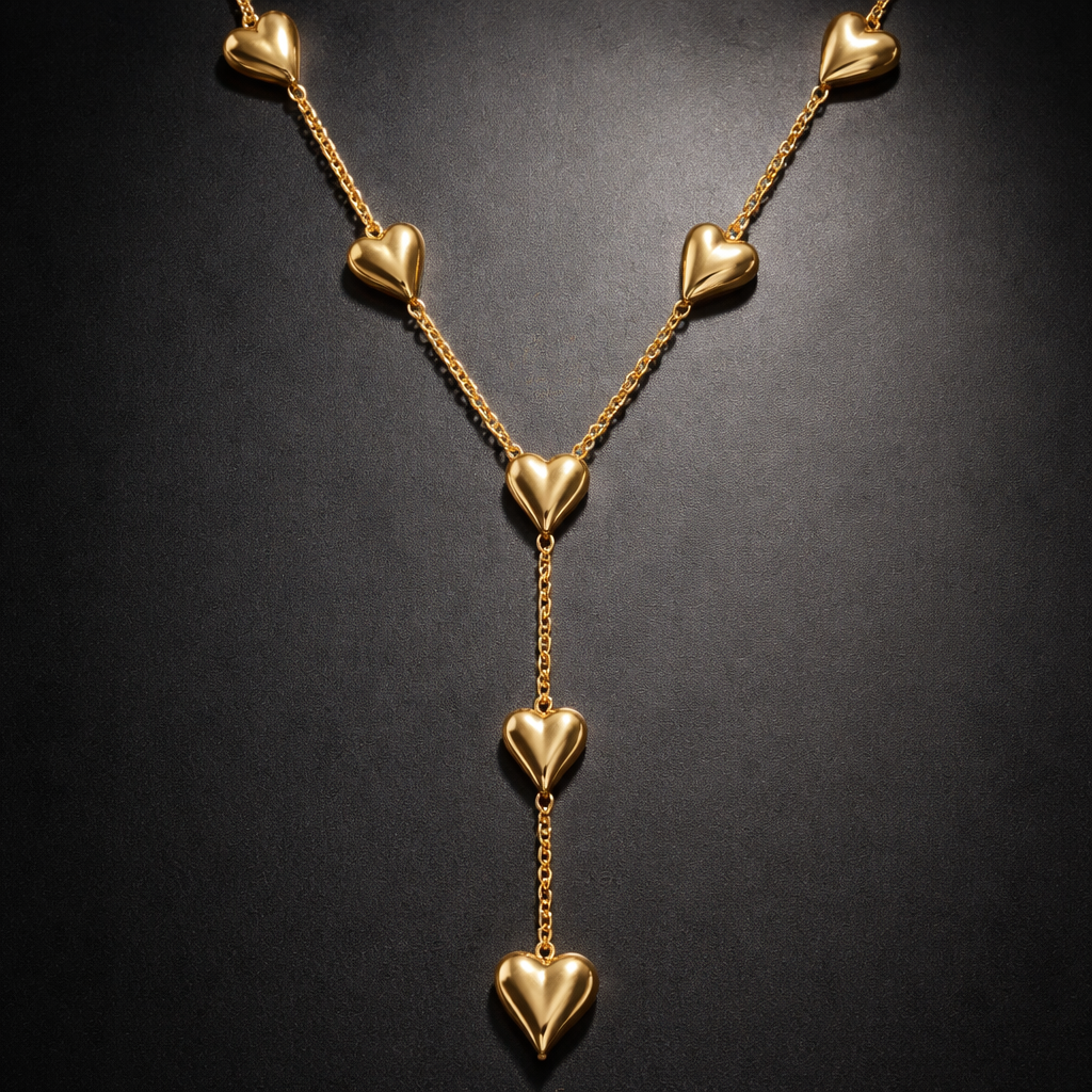 SS HEART DROP NECKLACE