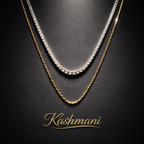 SS DOUBLE CHAIN STONE NECKLACE