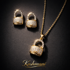 SS GOLD LOCK NECKLACE SET
