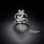 SS Silver Double Flower Ring
