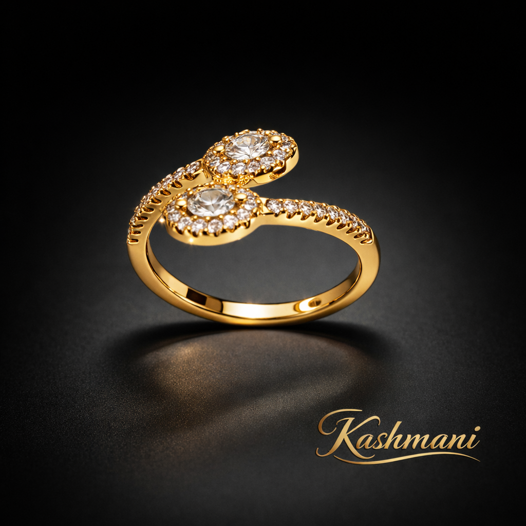 SS Gold Snake Ring