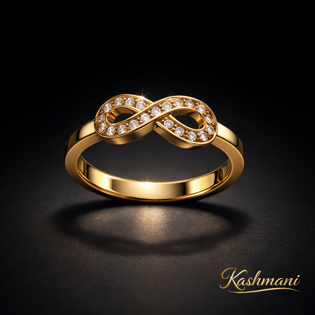 SS Gold Twisted Ring