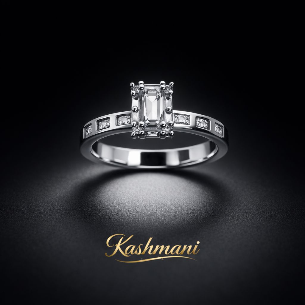 SS Silver Diamond Ring
